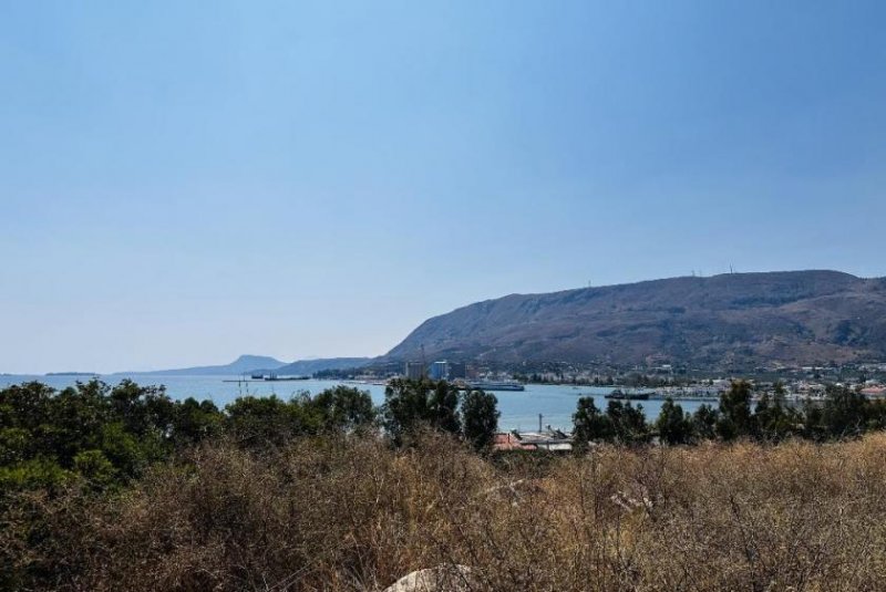 Souda Kreta, Souda: Erstklassiges 500 m² großes Grundstück mit atemberaubender Aussicht auf die Souda-Bucht Grundstück kaufen